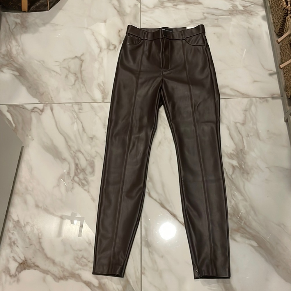 Zara Faux Leather Legging- NEW WITH TAGS